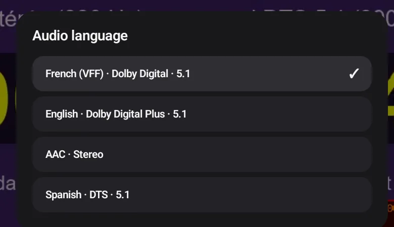 La scelta della lingua audio: Dolby Digital, Dolby Digital Plus, DTS…